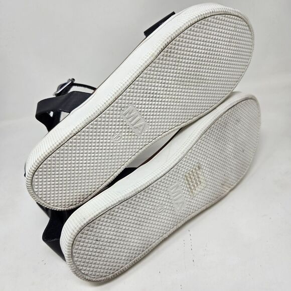 MIA Ellen Platform Black Strqppy Leather Sandals Buckled Ankle Strap Size US10 - Picture 8 of 9